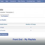 Front End - My Playlists