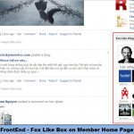 FrontEnd - Fox Like Box on Member Home Page