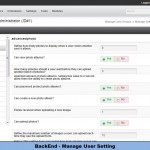 BackEnd - Manage User Setting