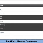 BackEnd - Manage Categories