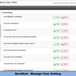 BackEnd - Manage User Setting